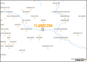 map of Tłumaczów