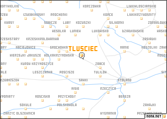 map of Tłuściec