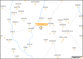 map of Toabedi