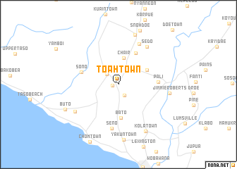 map of Toah Town