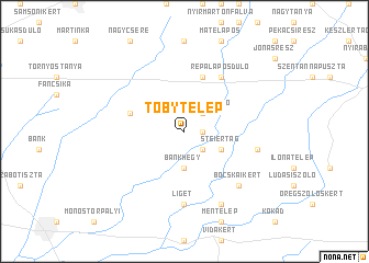 map of Tóbytelep