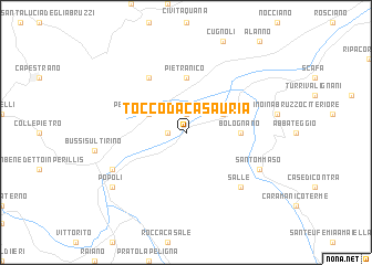 map of Tocco da Casauria