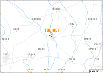 map of Tochigi