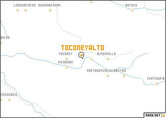 map of Toconey Alto