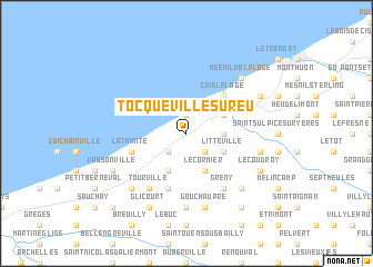 map of Tocqueville-sur-Eu