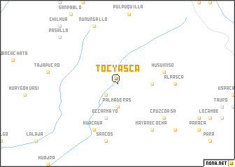 map of Tocyasca