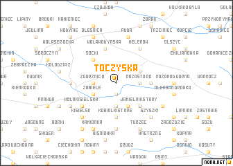 map of Toczyska