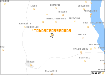 map of Todds Crossroads