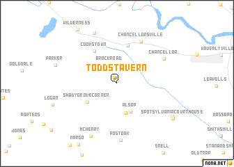 map of Todds Tavern