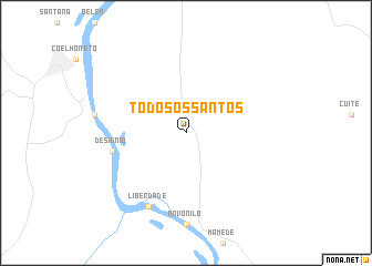 map of Todos os Santos