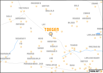 map of Toégen