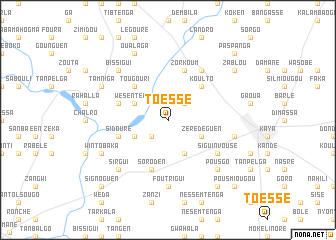 map of Toéssé