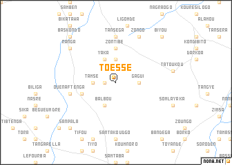 map of Toéssé