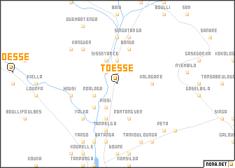 map of Toéssé