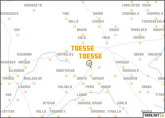 map of Toèssé