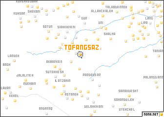 map of Tofangsāz