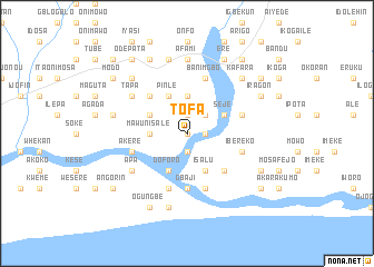 map of Tofa