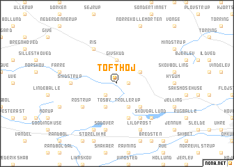 map of Tofthøj