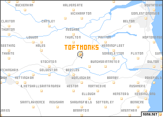 map of Toft Monks