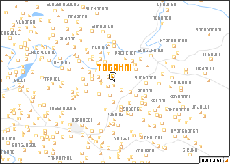 map of Tŏgam-ni