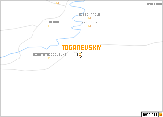 map of Toganevskiy