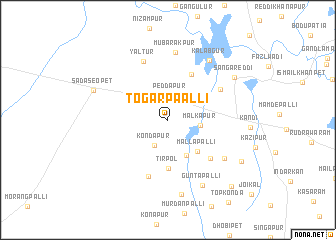 map of Togarpaalli