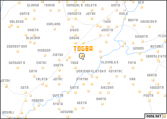 map of Togba