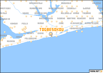 map of Togbé Sokou