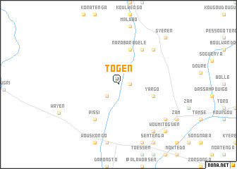 map of Togen