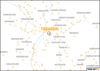 map of Tŏgŭng-ni
