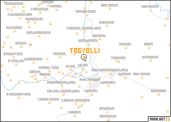 map of Tŏgyŏl-li