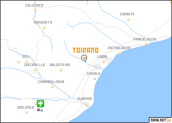 map of Toirano