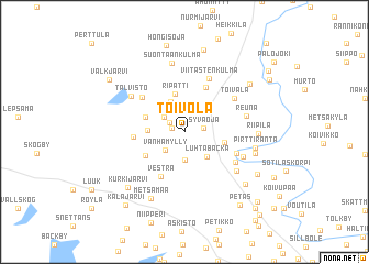 map of Toivola