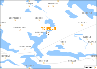 map of Toivola