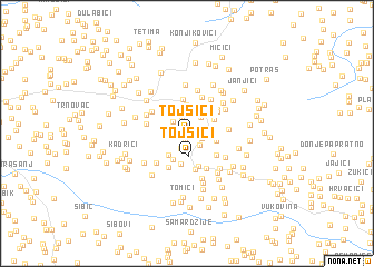 map of Tojšići