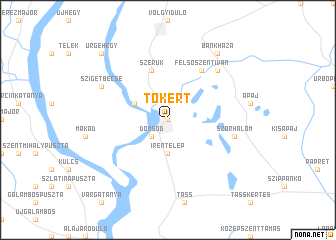 map of Tókert