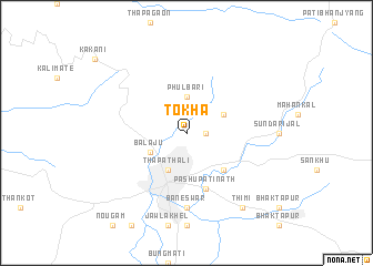 map of Tokha