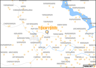 map of Tŏkhyŏn-ni