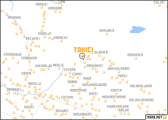 map of Tokići