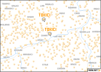 map of Tokići