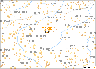 map of Tokići