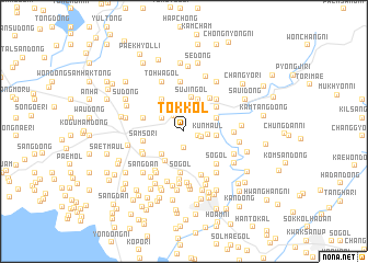 map of Tŏk-kol