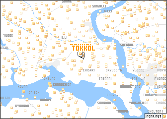 map of Tŏk-kol