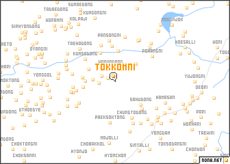 map of Tokkŏm-ni