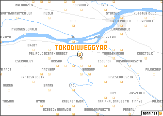 map of Tokodi Üveggyár