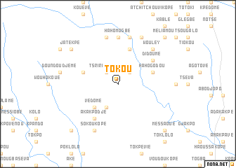 map of Tokou