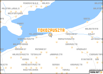 map of Tóközpuszta