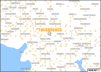 map of Tŏksan-dong