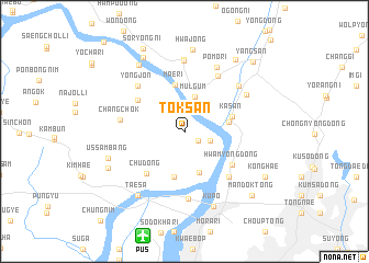 map of Tŏksan