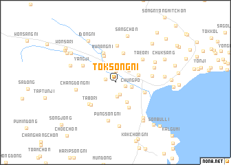map of Tŏksŏng-ni